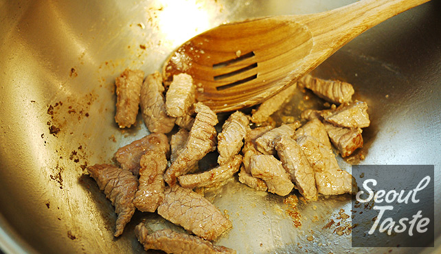 Stir-fry meat